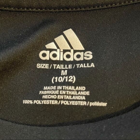 Boy's Medium Adidas Black-White Graphic Logo SS T - Picture 2 of 4